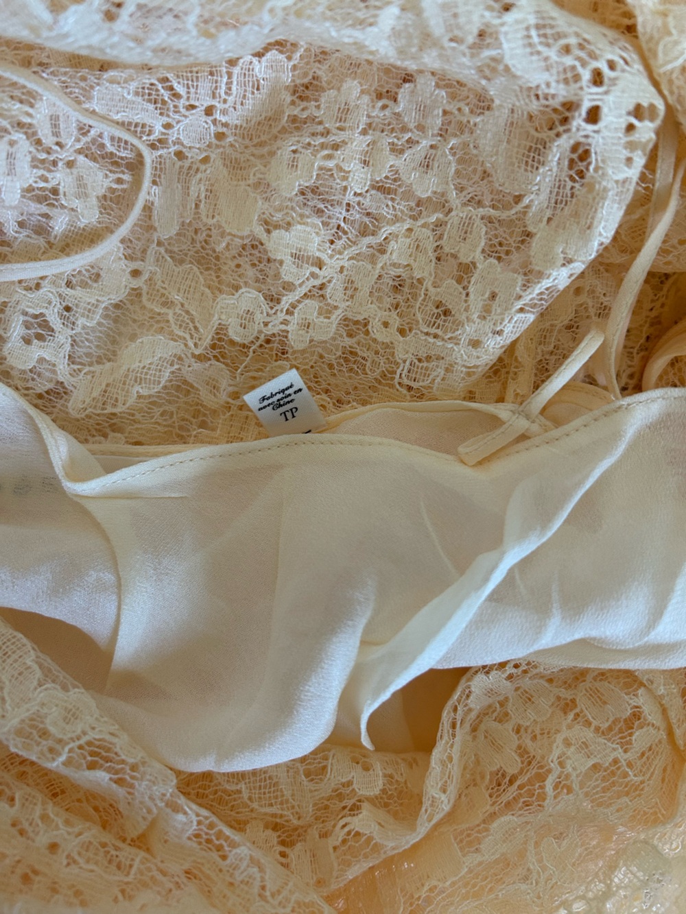 DOEN Costine Maxi Dress Vanilla Cream Lace Sheer - Picture 10 of 16